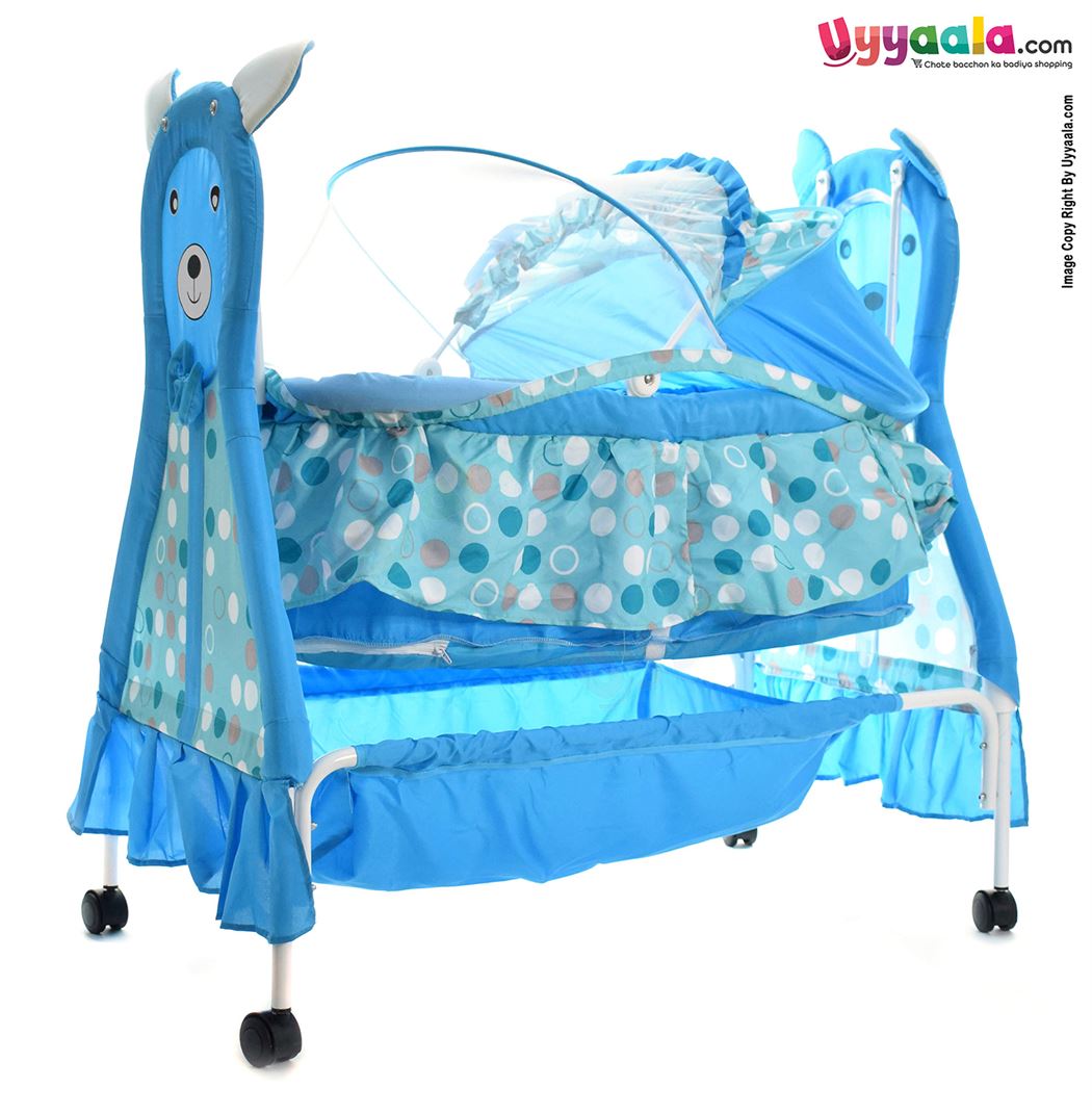 Babyhug Cozy Nest Cradle With Mosquito Net - Blue Online in India, Buy at  Best Price from