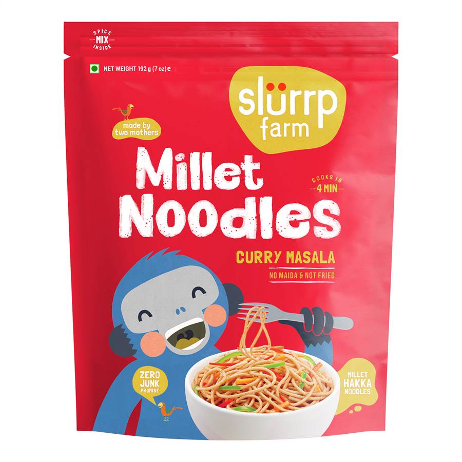 Slurrp Farm Hakka Millet Noodles in Curry Masala Flavour for Small Children