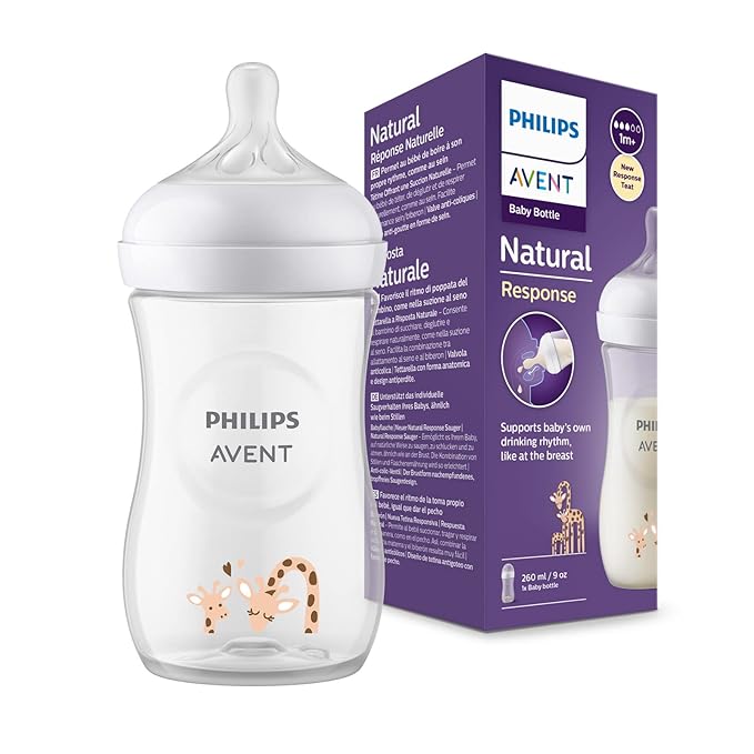 Buy Philips Avent Baby Milk Feeding Bottle with Natural Response Teat - 260ml Online in India at uyyaala.com