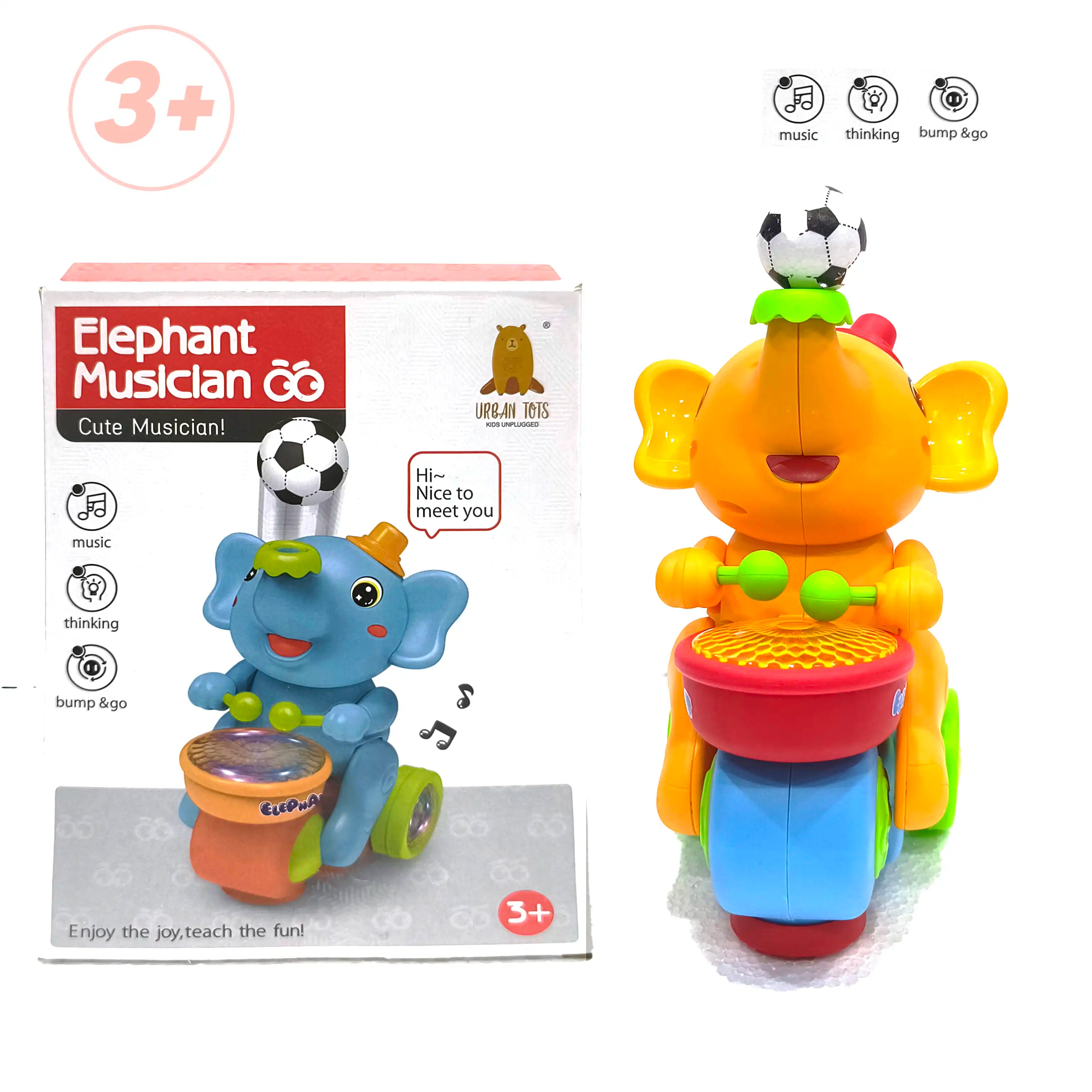 Buy Drumming Elephant Battery Toy with Music & Lights Online in India at uyyaala.com