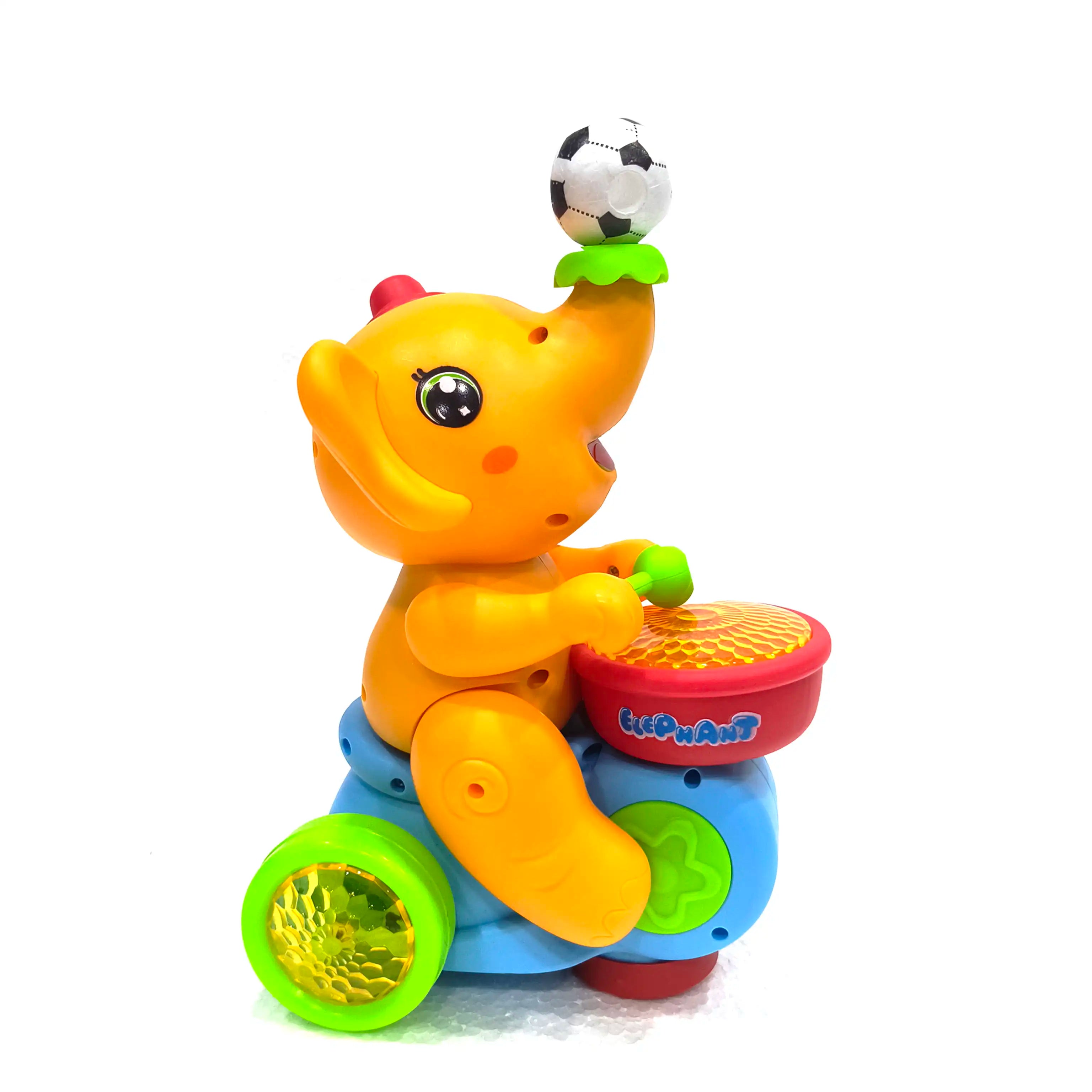 Buy Drumming Elephant Battery Toy with Music & Lights Online in India at uyyaala.com