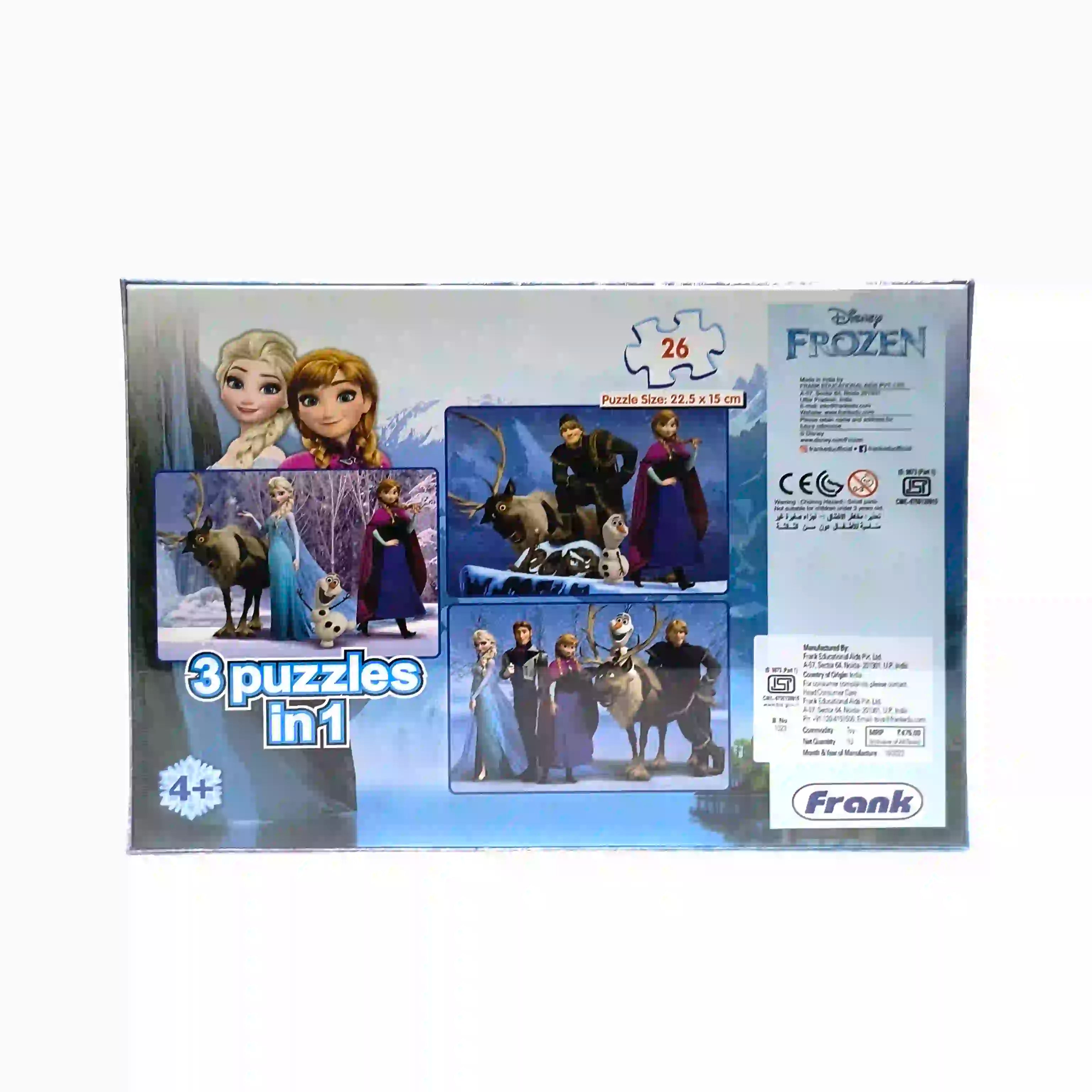 Buy Frozen 3 Set Jigsaw Puzzle - (26pcs) Online in India at uyyaala.com