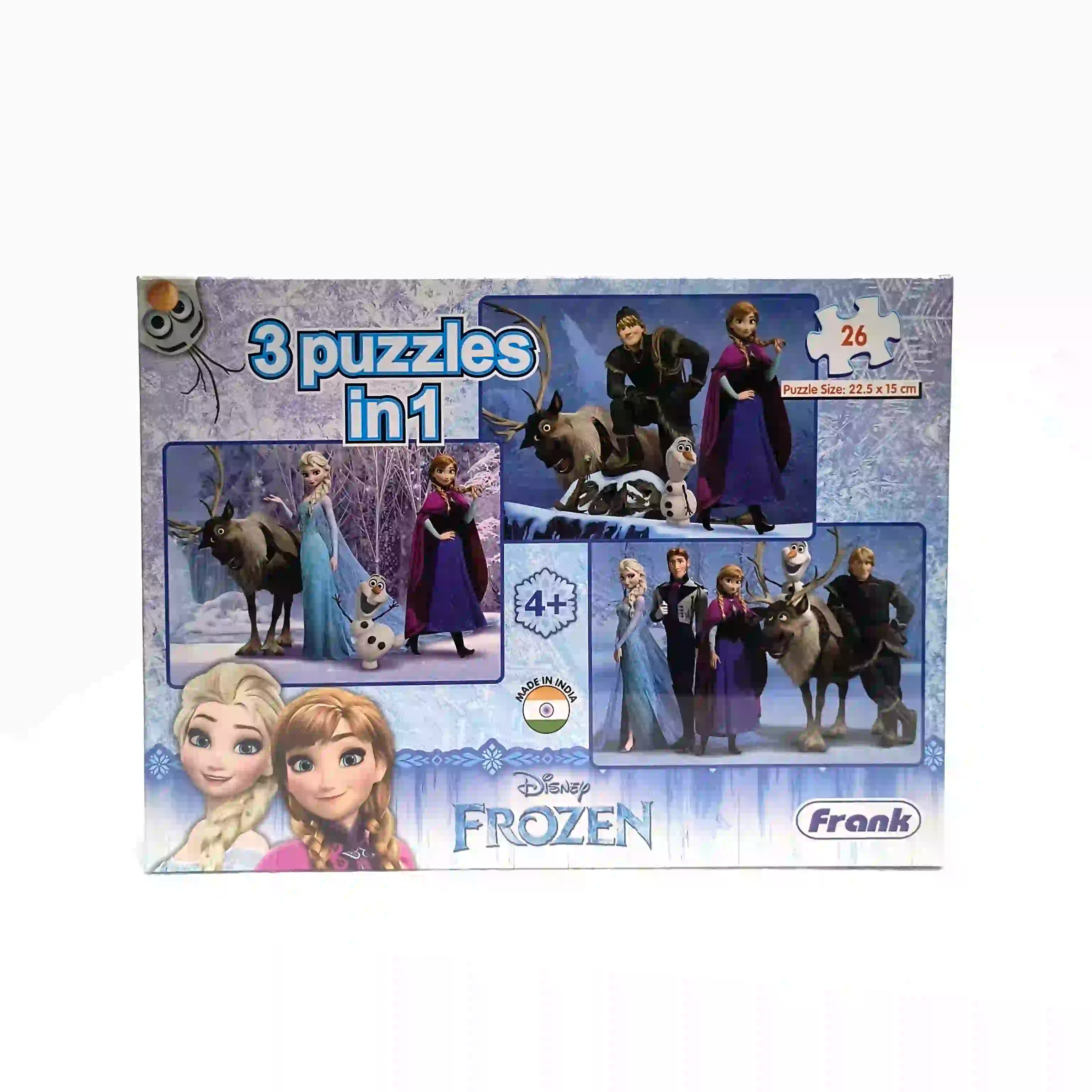 Buy Frozen 3 Set Jigsaw Puzzle - (26pcs) Online in India at uyyaala.com