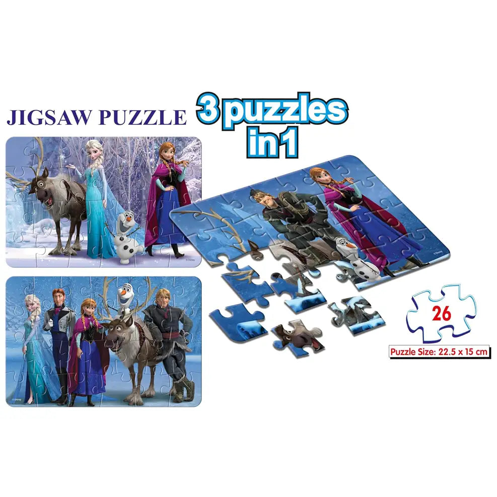 Buy Frozen 3 Set Jigsaw Puzzle - (26pcs) Online in India at uyyaala.com