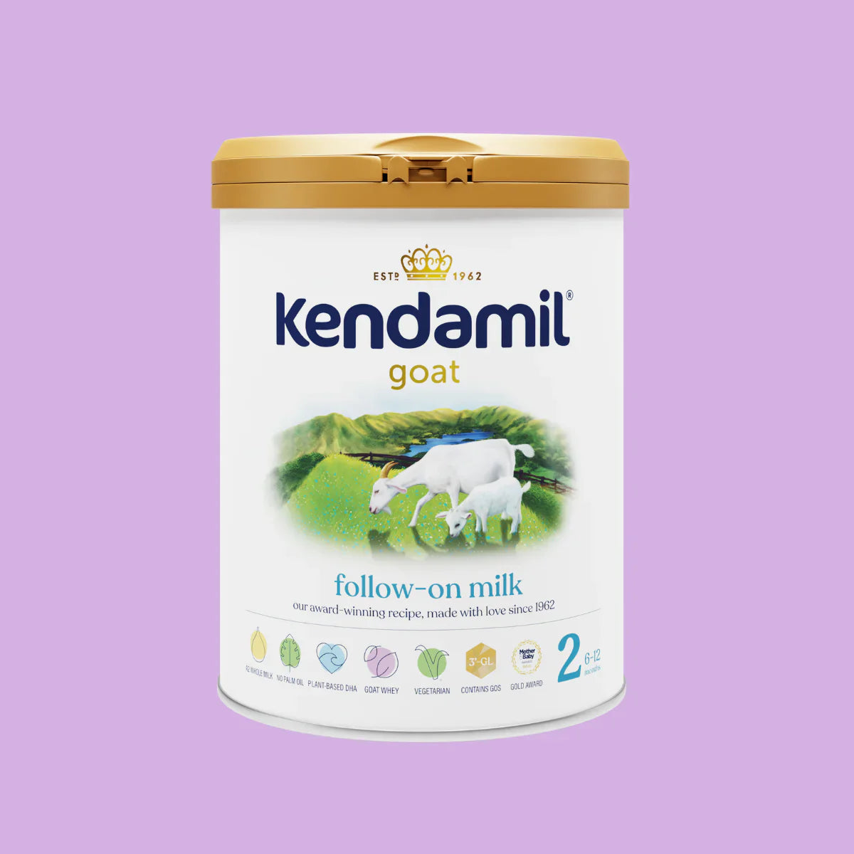 Kendamil Follow on Goat Milk based Baby Milk Formula, Stage 2  - 800gms, 6 to 12months (Imported Tin Pack)