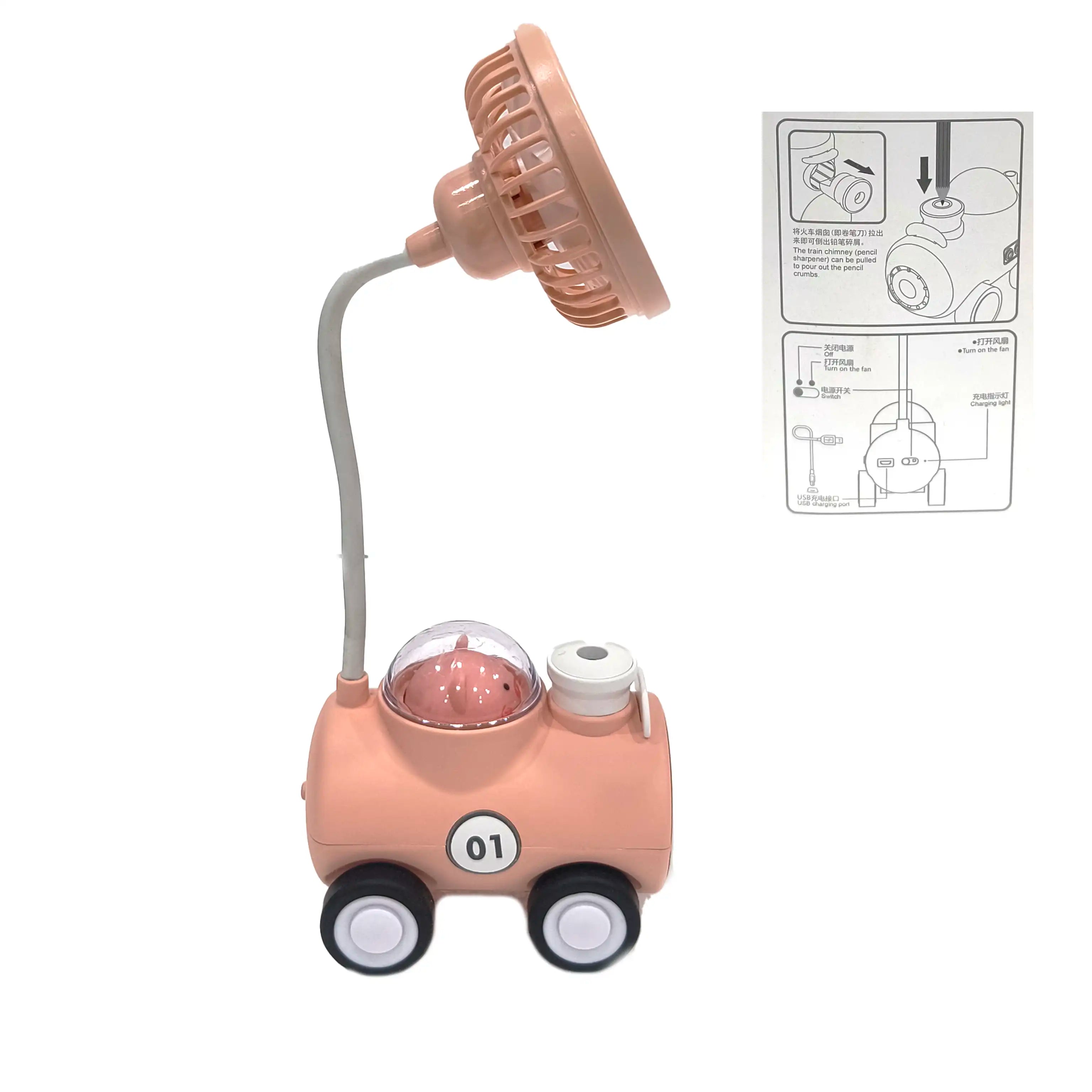 Buy Mini Fan Chargeable Battery Toy with Pencil Sharpener Online in India at uyyaala.com