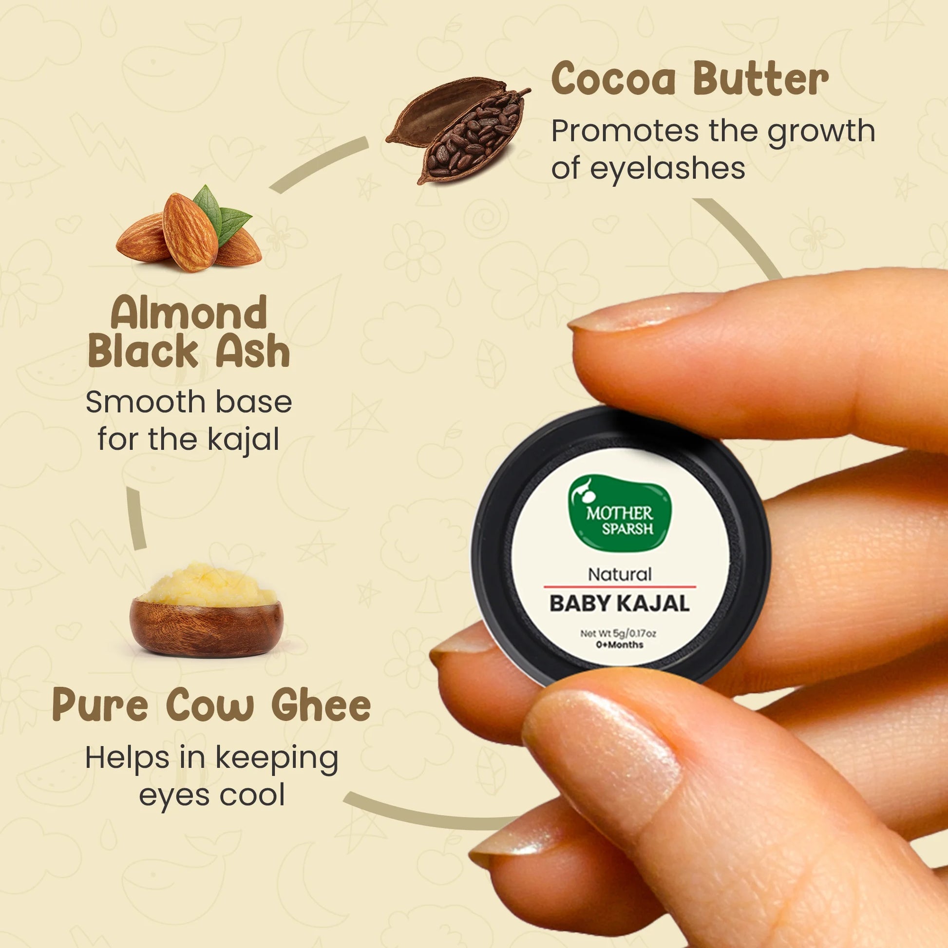 Mother Sparsh Coca Butter based Kajal for your Baby - 5grams