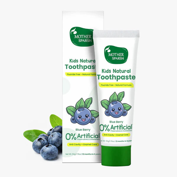 Buy Mother Sparsh Kids Natural Toothpaste in Blue Berry flavour Online in India at uyyaala.com