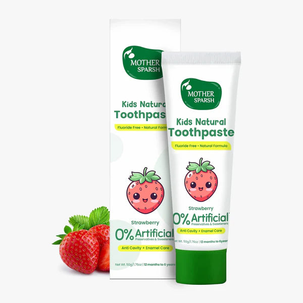 Buy Mother Sparsh Kids Natural Toothpaste in Straw Berry flavour Online in India at uyyaala.com