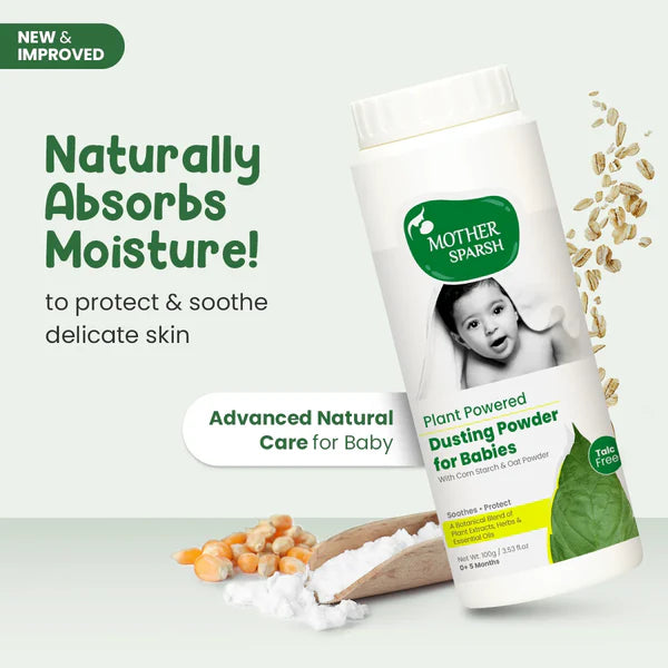 Buy Mother Sparsh Plant Powered Dusting Powder for New Born Baby - 100grams Online in India at uyyaala.com