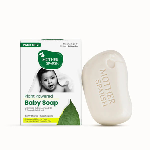 Buy Mother Sparsh Plant Powered Baby Soap - (Pack of 2) 100gms each Online in India at uyyaala.com