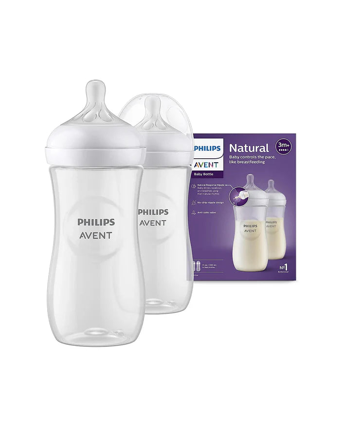Buy Philips Avent Baby Milk Feeding Bottle with Natural Response Teat - 330ml ( Twin Pack ) Online in India at uyyaala.com