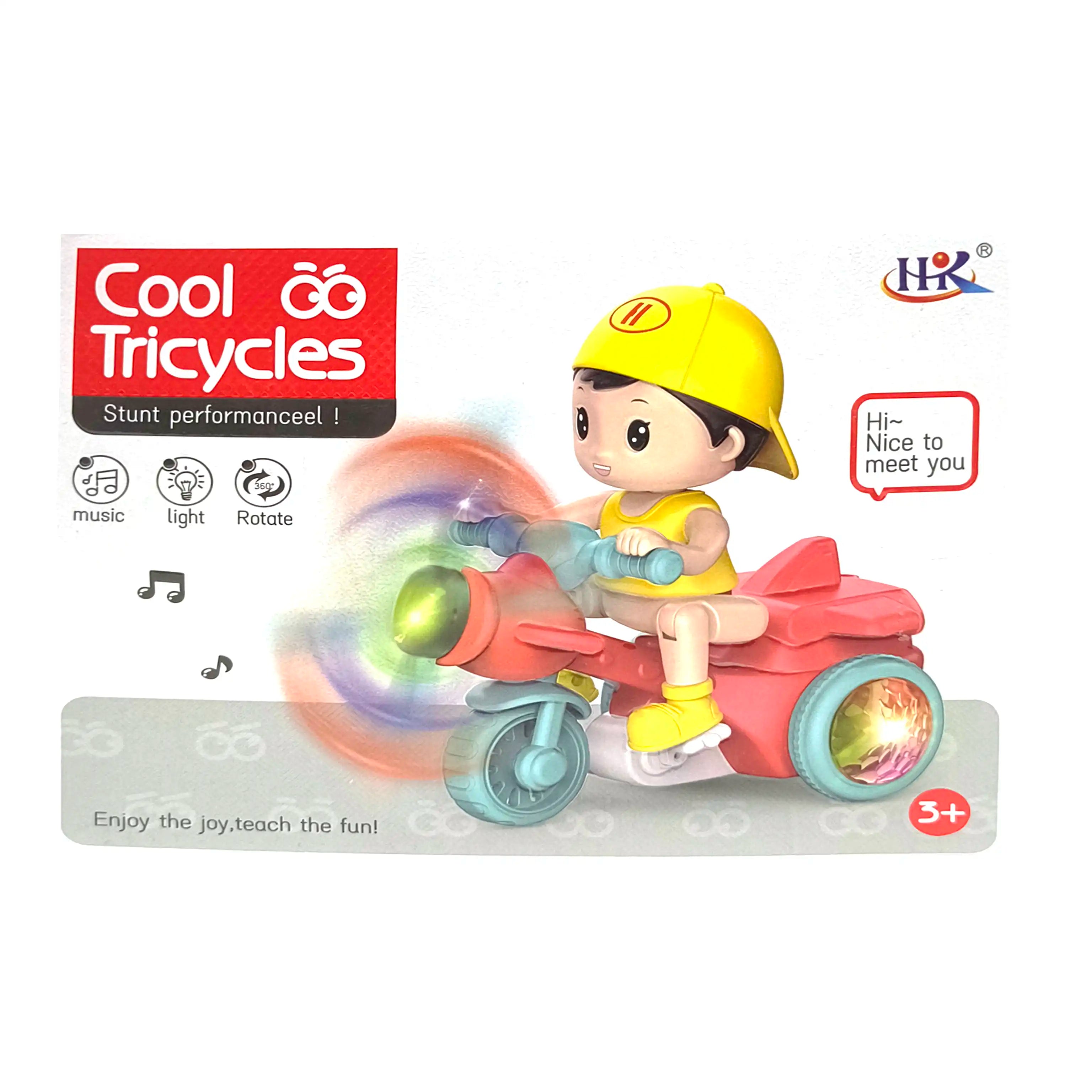 Buy Stunt Tricycle Battery Toy with Lights & Music Online in India at uyyaala.com 