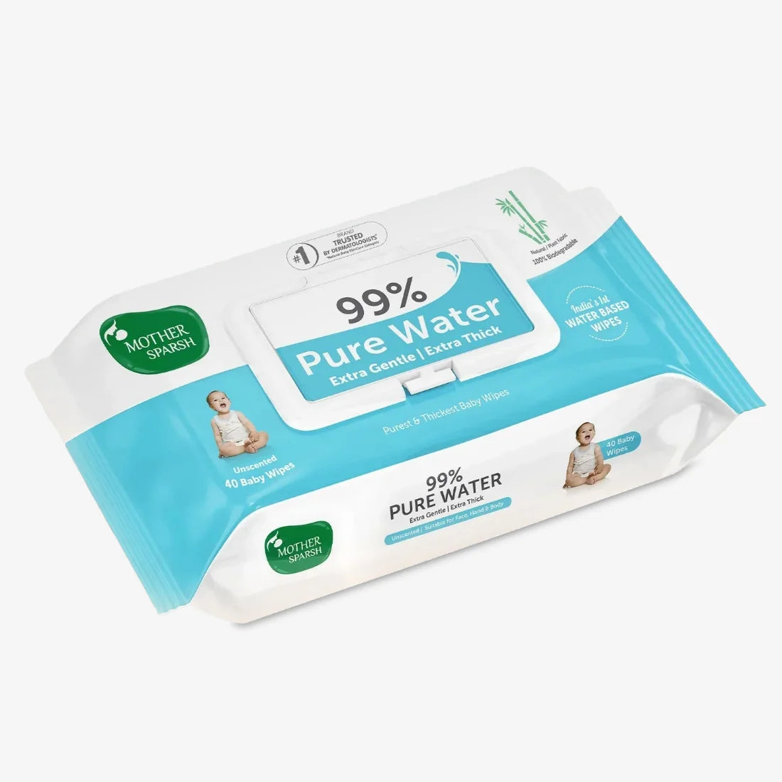 Buy Mother Sparsh Plant based Wipes for your Baby - 72pcs Online in India at uyyaala.com