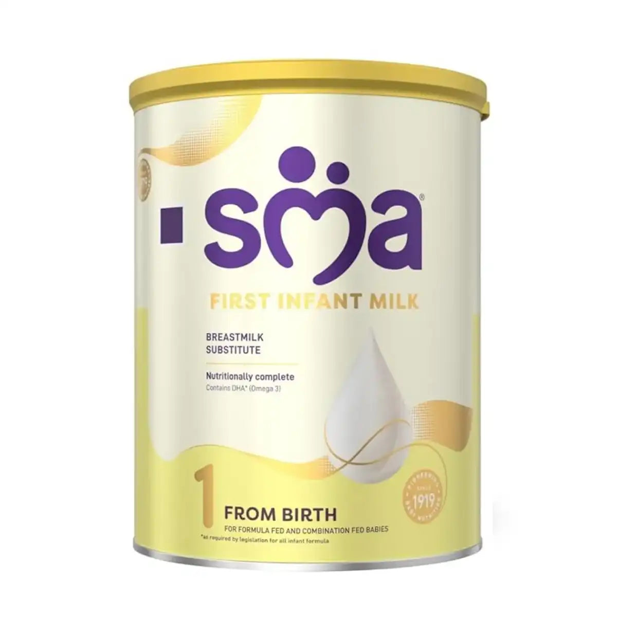 SMA First Infant Baby Milk Formula, Stage 1 - 800gms, 0 to 6 months (Imported Tin Pack)