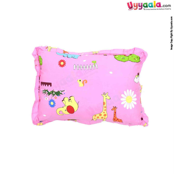 Soft fluffy Baby Cotton Pillow with Animal Cartoon Print