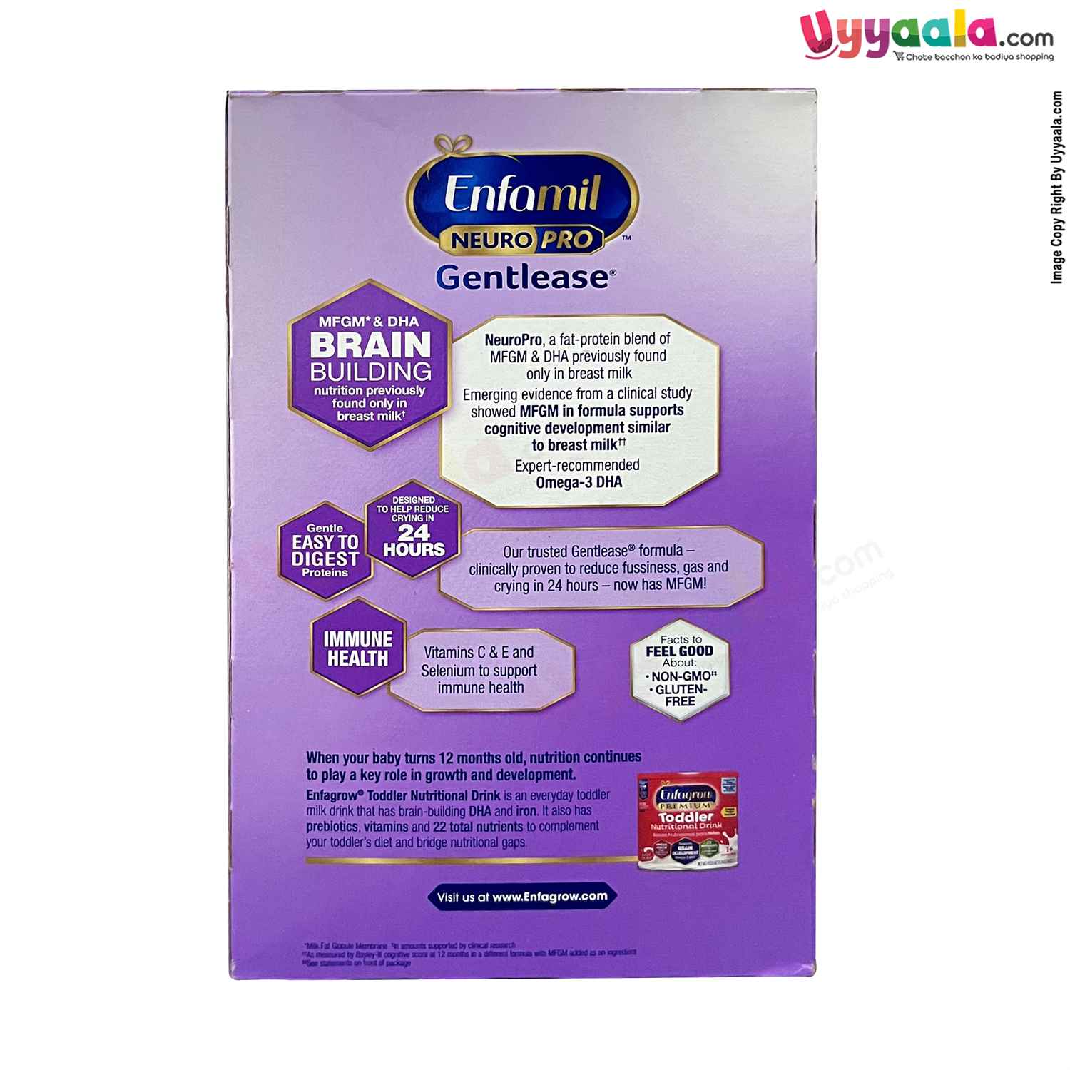 Buy Enfamil Neuro Pro Gentlease Infant Baby Milk Formula - 998gms (Refill Pack) Online in India at uyyaala.com