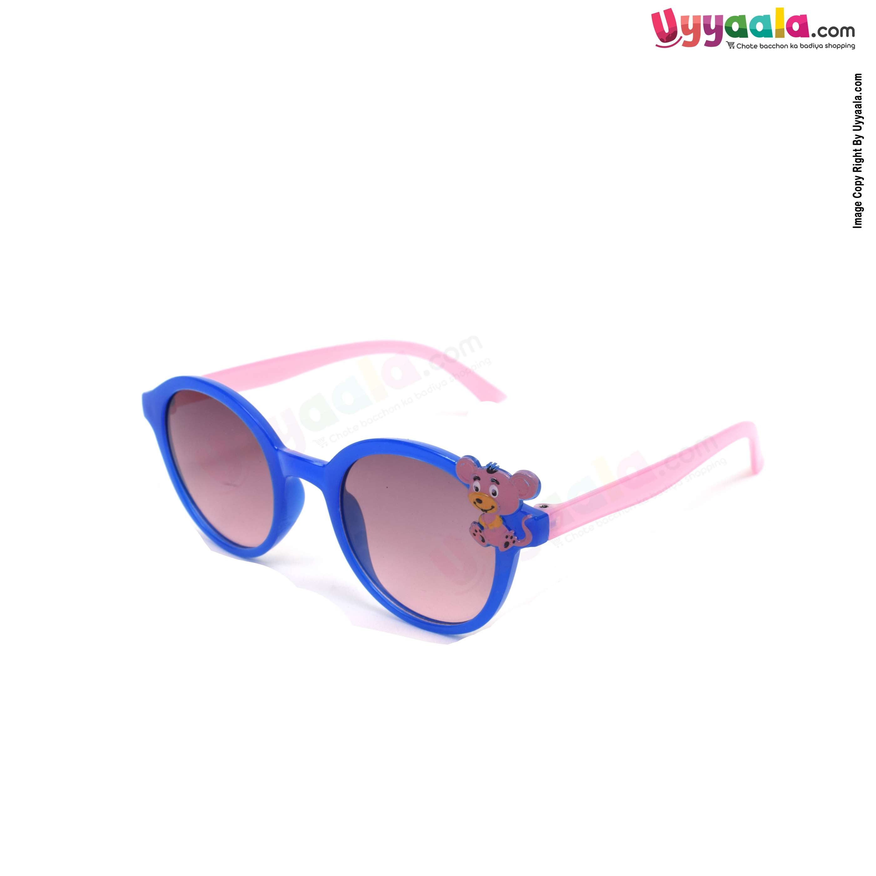 Transparent Glacier Grey Geek-Chic Oversized Round Tinted Sunglasses with  Blue Sunwear Lenses - Bloom