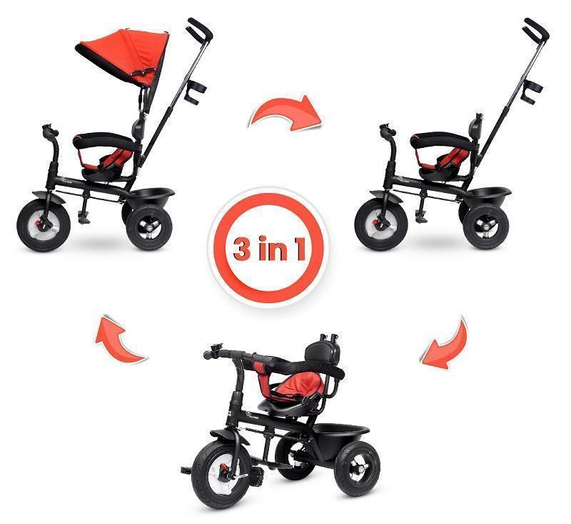 R for Rabbit Tiny Toes Sportz Baby Tricycle for Kids with Parental Control & Sun Proof Canopy