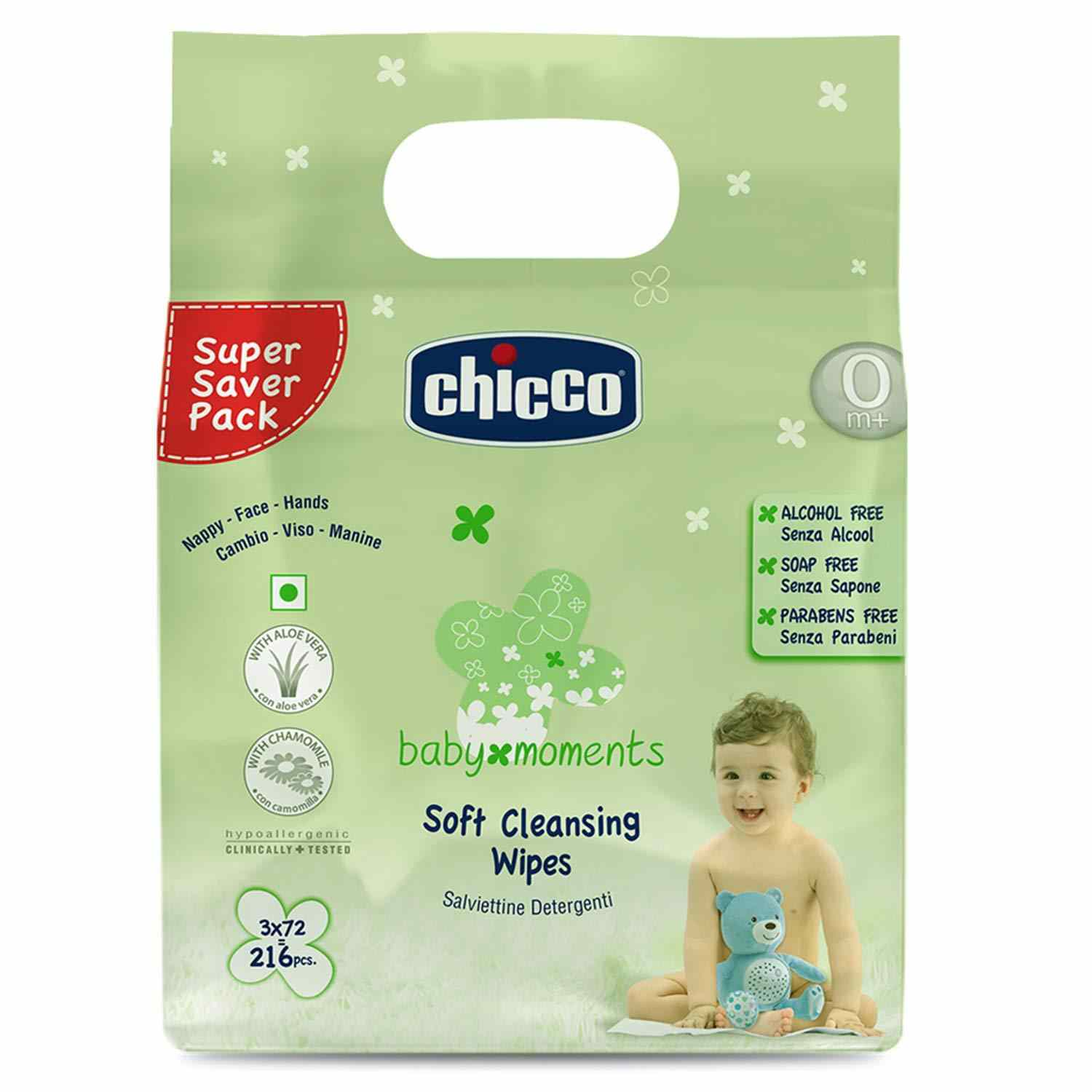 Soft cleansing wipes for babies