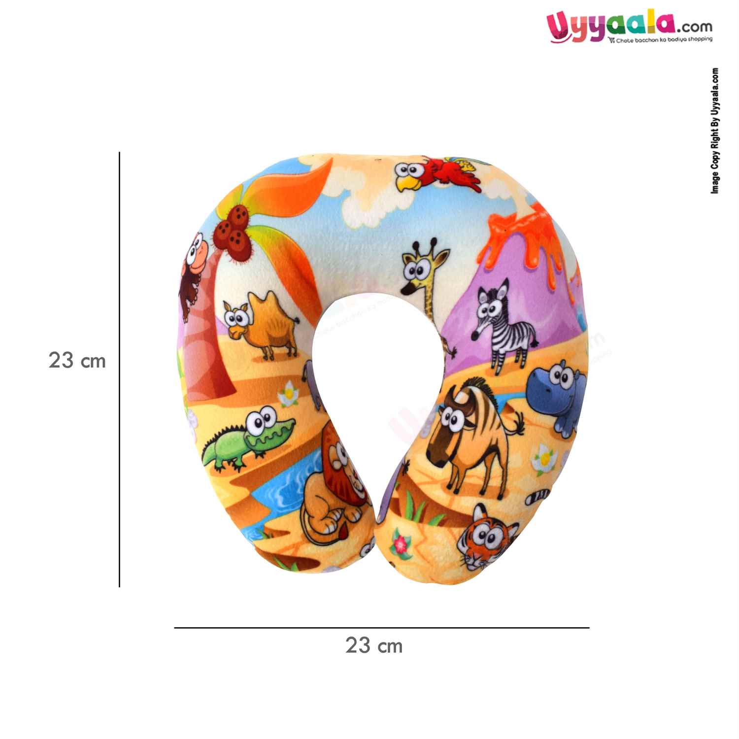 U shaped Soft Cotton Baby Neck Pillow Multicolor