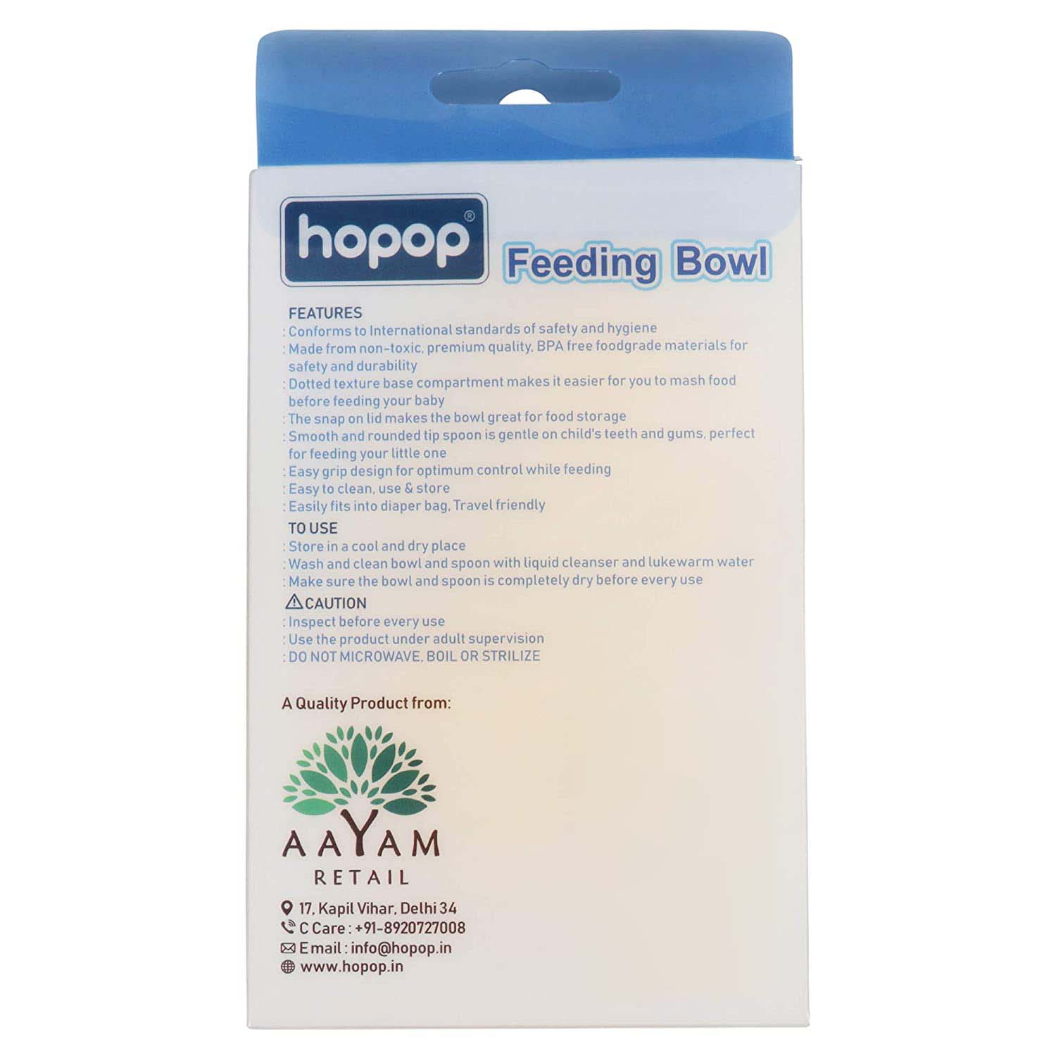 Buy Hopop Feeding Bowl with Lid & Spoon For Babies - Yellow, Online in India at uyyaala.com