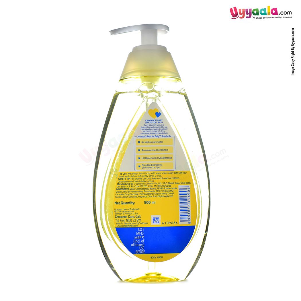 Buy Johnson's Baby Top to Toe Bath Soap Free Body Wash Online in India at uyyaala.com