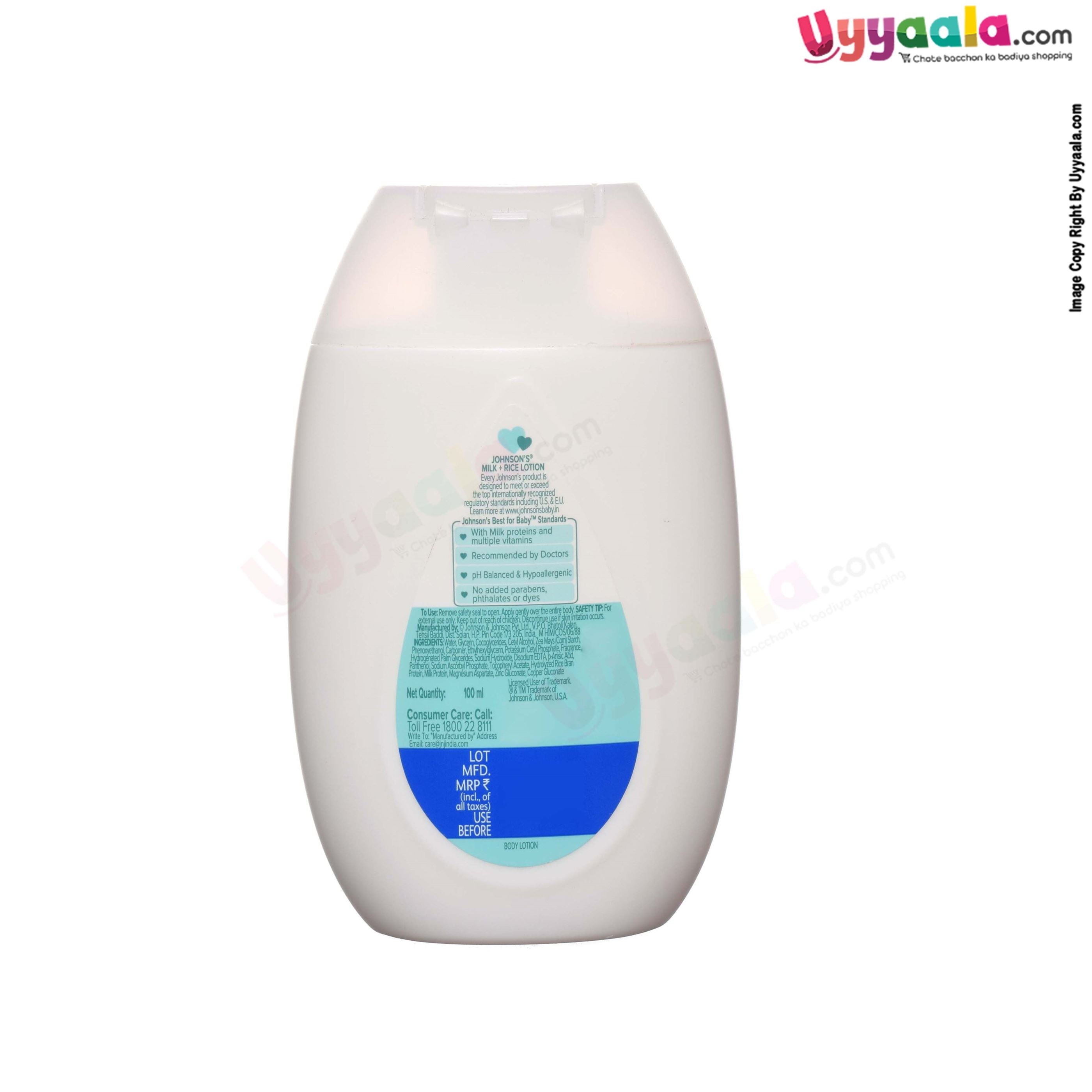 Buy Johnson's Baby Lotion with Milk and Rice Online in India at uyyaala.com