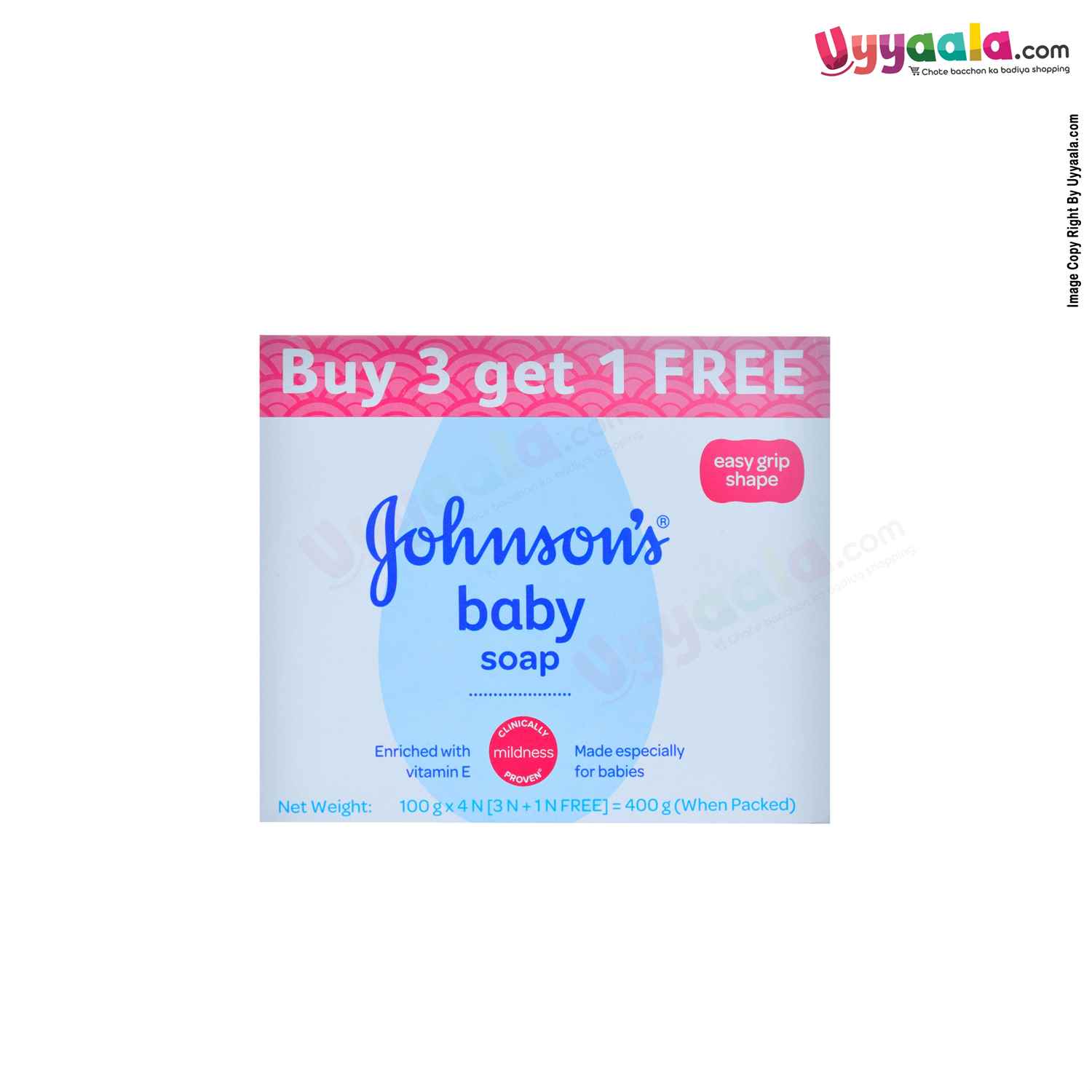 Buy Johnson's Baby Soap with Vitamin E - (3Pack with 1 extra Free Pack) Online in India at uyyaala.com