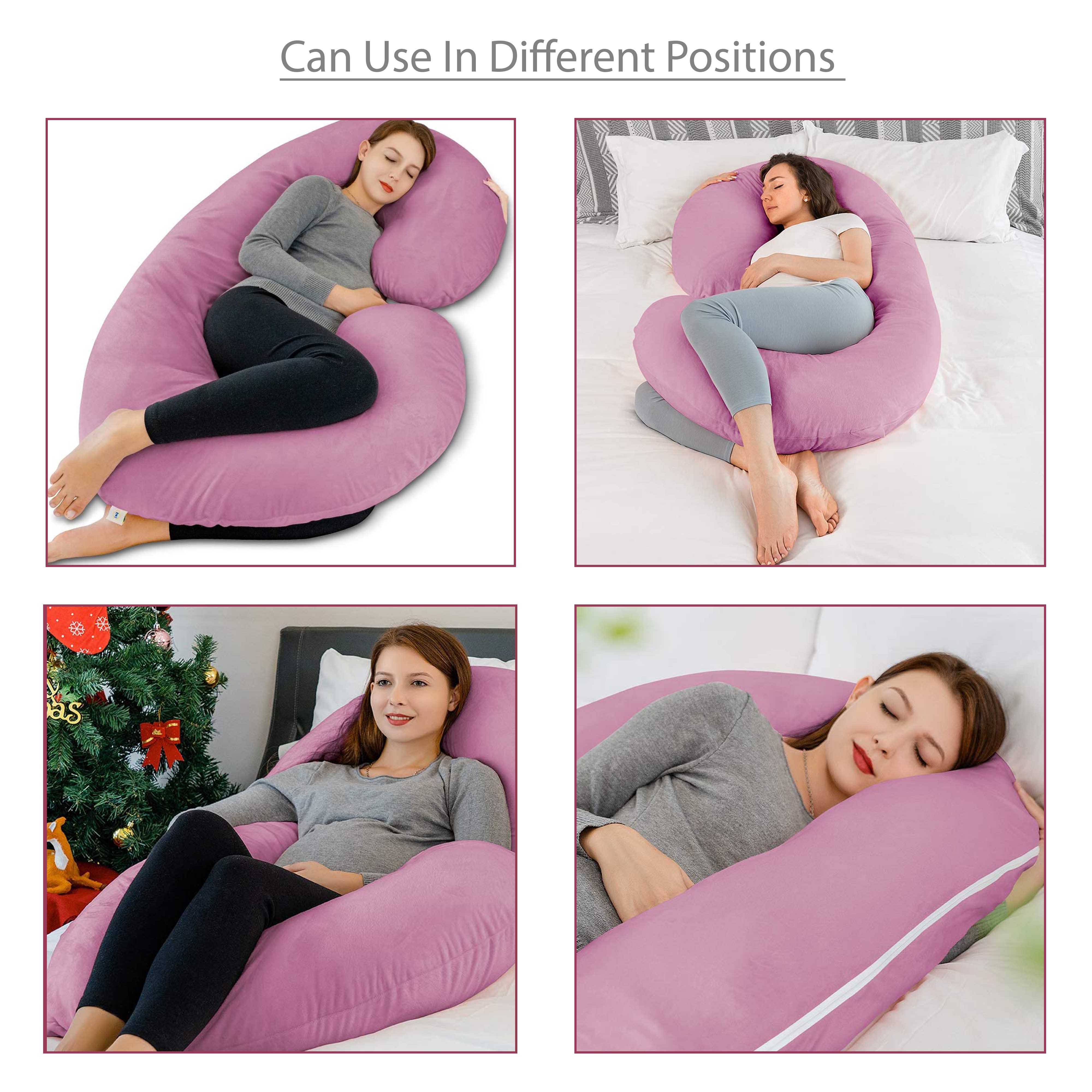 MOMMAS BABY C Shape Pregnancy Pillow Maroon