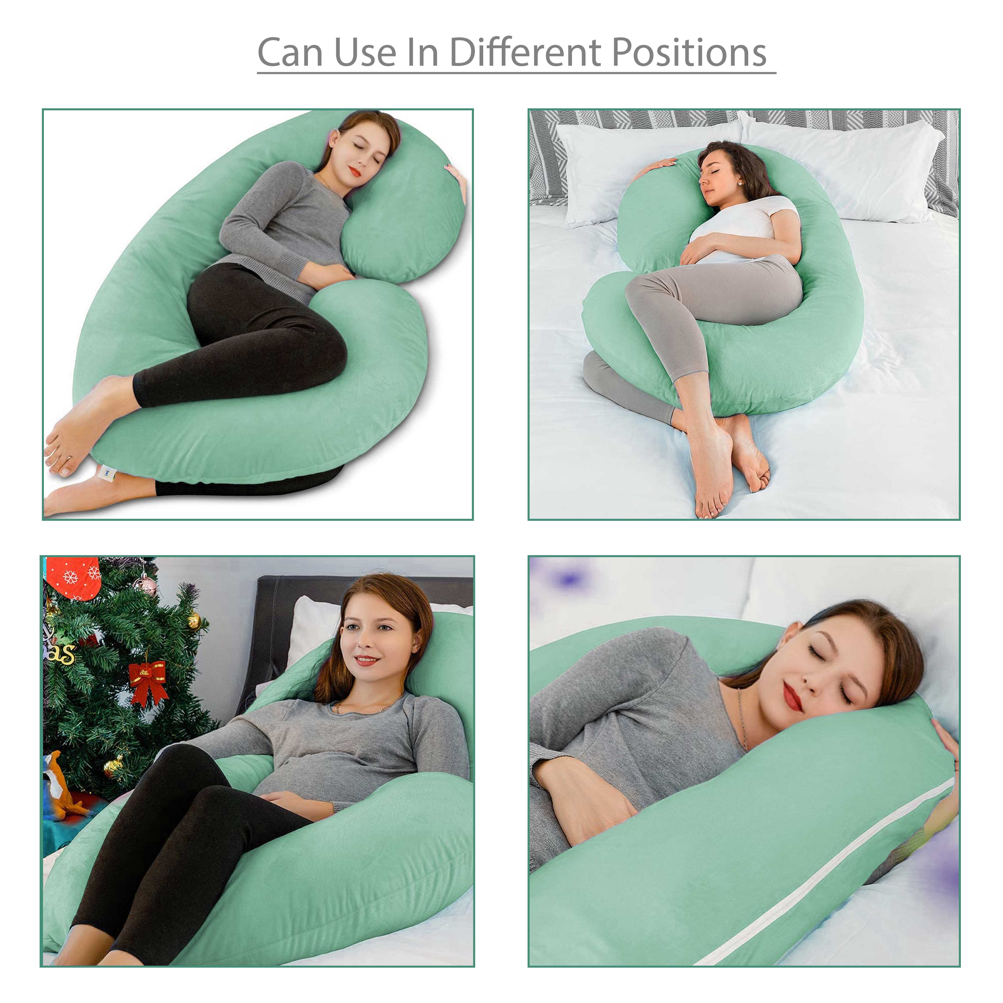 MOMMAS BABY C Shape Pregnancy Pillow Green