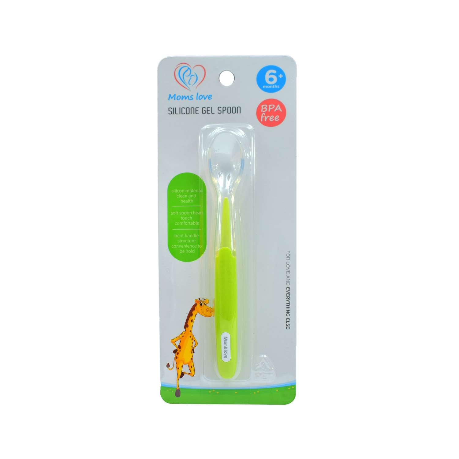 MOMS LOVE Soft Silicone Spoon 6+m Age