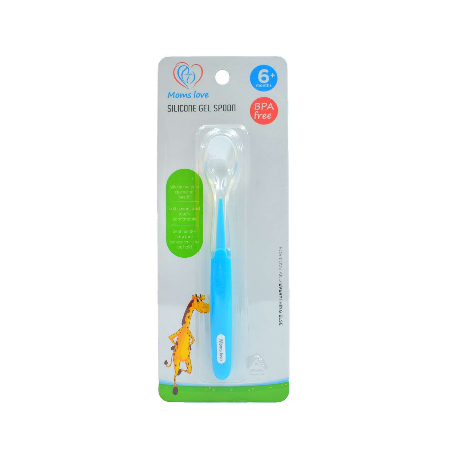 MOMS LOVE Soft Silicone Spoon 6+m Age