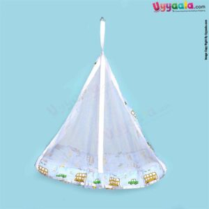 SNUG UP Baby Hanging cradle (Zola) Detachable Bed & Mosquito Net with Zip, premium quality, Blue With Vehicle Print, 0m+ upto 15 kgs