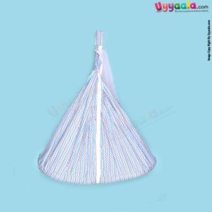 SNUG UP Baby Hanging cradle (Zola) Attached Bed & Mosquito Net With Zip, premium quality, Blue & Brown Stripes Print, 0m+  upto 15kgs
