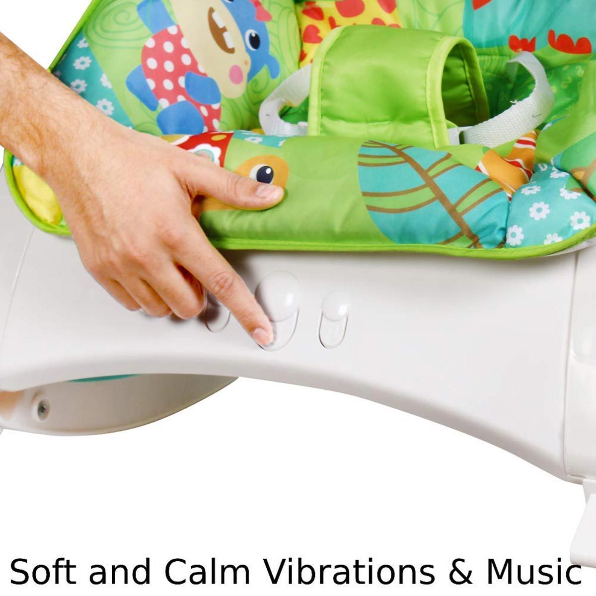 LUVLAP jungle quest newborn to toddler musical rocker for babies