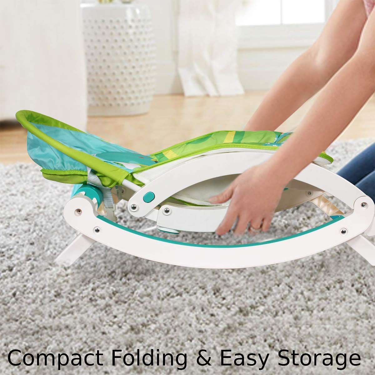 LUVLAP jungle quest newborn to toddler musical rocker for babies