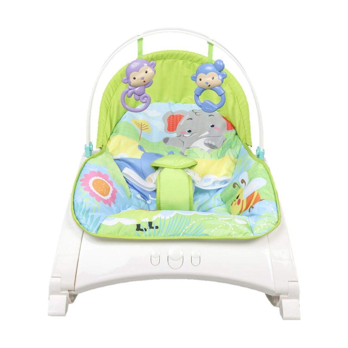 LUVLAP jungle quest newborn to toddler musical rocker for babies