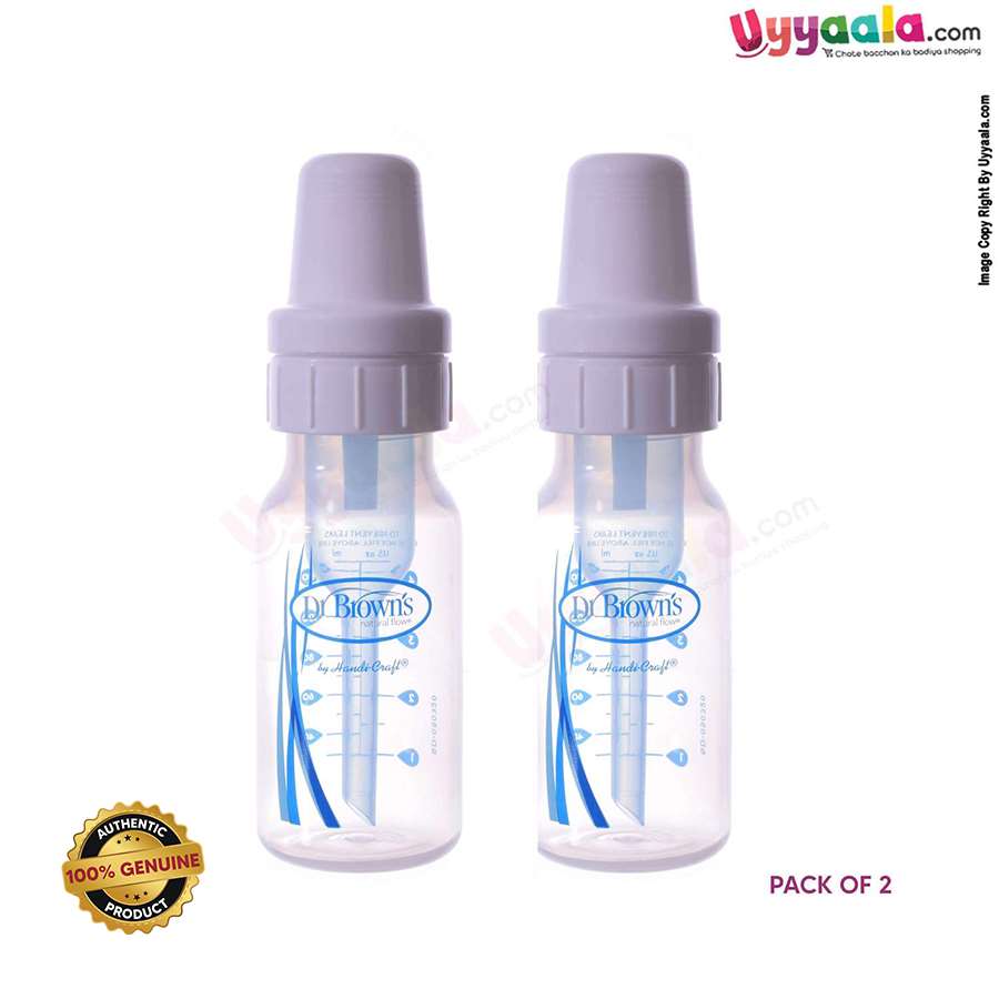 Dr Browns feeding Bottle natural flow with vent, 120ml (pack of 2)