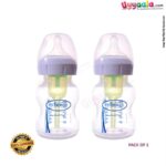 Dr Browns feeding Bottle Natural flow wide neck with vent and vent cleaning Brush, 150ml (pack of 2)