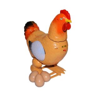 Hen Will Lay Eggs Battery Operated Toy With Lights - Light Orange