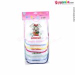 Baby Bib Terry Cotton, Newborn Top Tieing Model, Multiple Print, Pack of 7, Size (21*18 cm) - Multicolor