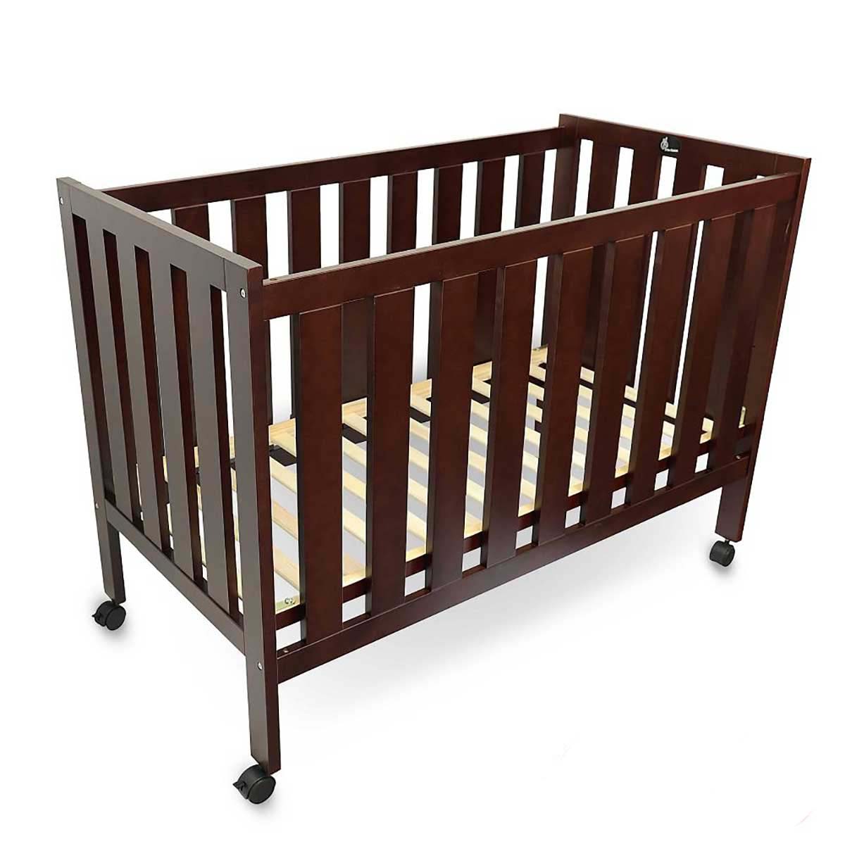 R for Rabbit - Baby's Den Lite Cot for New Born Babies, Brown