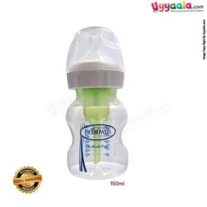 Dr Browns feeding Bottle with vent wide neck anti colic 150ml, 0 + months