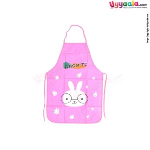 ANYA Baby Feeding Bib, Back Tieng Apron Model, Rabbit Print, 1-2Y Age, Size (47*68cm)