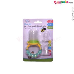 MOMS LOVE Baby Fruit & Vegetable's Nibbler With Extra 2 Nibs And with Rattle- 3m+age