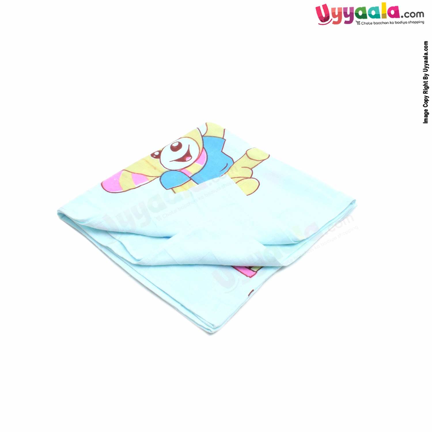 Babies Cotton Wrapper with Teddy Bear Print 0+m Age