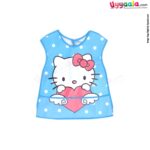 Baby Feeding Bib Tying Pocket Model PVC Hello Kitty Print for 1 - 2Y Age, Size(37*32cm)