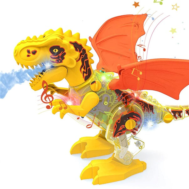 Buy Dinosaur T Rex Battery Toy with Steam venting feature - Yellow Online in India at uyyaala.com