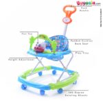 BAYBEE Walker Cum Rocker 3 In 1 Calf - Blue, Green-uyyala-com.myshopify.com-Walkers-Baybee